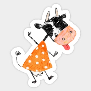 Florencia the Dancing Cow Sticker